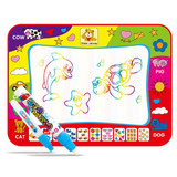 Children Rainbow Color Magic Doodle Water Drawing Mat with 2 Pen, Size: 80cm x 60cm
