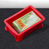 5 PCS Thick Multi-function Material Box Brand New Flat Plastic Parts Box Tool Box, Size: 15.6cm x 10.1cm x 5.3cm(Red)