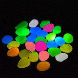 100 PCS Glow in The Dark Garden Pebbles for Walkways & Decoration and Plants Luminous Stones(Colour)