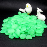 100 PCS Glow in The Dark Garden Pebbles for Walkways & Decoration and Plants Luminous Stones(Green)