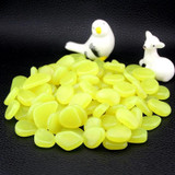 100 PCS Glow in The Dark Garden Pebbles for Walkways & Decoration and Plants Luminous Stones(Yellow)