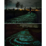 100 PCS Glow in The Dark Garden Pebbles for Walkways & Decoration and Plants Luminous Stones(Dark Purple)