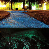 100 PCS Glow in The Dark Garden Pebbles for Walkways & Decoration and Plants Luminous Stones(Dark Purple)