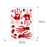 Halloween Decorations PVC Creative Blood-printed Wall Stickers Window Stickers, Size: 25*30cm, Random Style Delivery