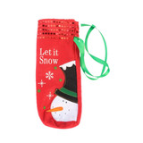 Snowman Christmas Dinner Table Decoration Champagne Wine Bottle Bag