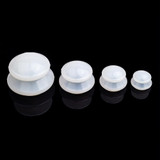 4 Cups / Set Health Care Body Massage Cupping Therapy Anti Cellulite Silicone Vacuum Cups(White)