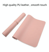Multifunction Business PU Leather Mouse Pad Keyboard Pad Table Mat Computer Desk Mat, Size: 60 x 30cm(Pink)