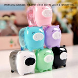 10 PCS Deli Mini Pig Manual Pencil Sharpeners Kids Friendly at Home Office School, Random Color Delivery