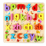 Baby Kids Wooden Puzzles Toys Educational Jigsaw Board Puzzle Toys Cognitive Plate(Initials)