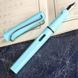 3 PCS School Office Extra Fine Titanium Alloy Nib Transparent Piston Fountain Pen(Black), Random Delivery(0.5mm/0.38mm Nib)