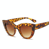 Cat Eye Mirrored Metal Frame UV400 Sunglasses for Women