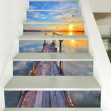 13 PCS DIY Creative Silent Sea Stairs Sticker Home Decoration, Size: 18*100cm