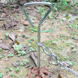 Stainless Steel Dog Spiral Tie Out 360 Degree Rotation Anti Wrap Fixed Pile Outdoor Camping Stake, Size:42cm*8mm