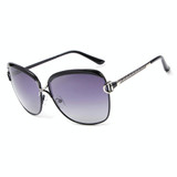 HDCRAFTER E016 Retro Fashion Ultraviolet-proof Polarized Sunglasses for Women(Black)