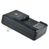 Universal Cell Phone Battery Charger with USB Output & LCD Display, US Plug