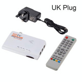 HDMI+AV OUT 1080P Digital Satellite Receiver  HD TV DVB-T-T2 TV Box AV Tuner Combo Converter with Remote Control, Support MPEG4(White)