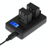 GP158-B LCD Screen Dual Batteries Charger for GoPro HERO3+ /3 (AHDBT-301, AHDBT-302), Displays Charging Capacity