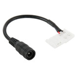 DC Connector Plug Male to No Need Soldering 10mm 2 Pin Connector for Single Color LED Strip, Length: 16cm