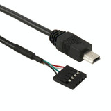 5 Pin Motherboard Female Header to Mini USB Male Adapter Cable, Length: 50cm