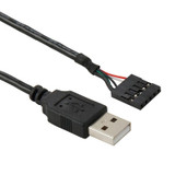 5 Pin Motherboard Female Header to USB 2.0 Male Adapter Cable, Length: 50cm