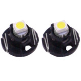 2 PCS T4.2 White Light 0.1W 5LM 1 LED SMD 3528 LED Instrument Light Bulb Dashboard Light for Vehicles, DC 12V