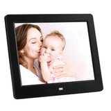 8 inch LED Display Multi-media Digital Photo Frame with Holder & Music & Movie Player, Support USB / SD Card Input(Black)