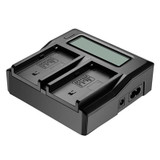 Dual Channel LCD Display Digital Battery Charger with USB Port for Sony BP-U30 / U60 / U90 Battery, Compatible with Sony EX260 / EX280 / FS7