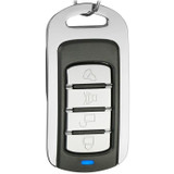 315MHz Metal Learning Code 4 Keys Remote Control for Car Garage Door (Black + Silver)