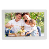 12 inch LED Display Multi-media Digital Photo Frame with Holder & Music & Movie Player, Support USB / SD / Micro SD / MMC / MS / XD Card Input(White)