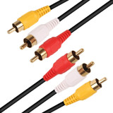 Normal Quality Audio Video Stereo RCA AV Cable, Length: 3m