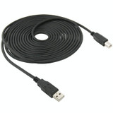 USB 2.0 Printer Extension AM to BM Cable, Length: 3m(Black)