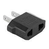 EU Plug to US Plug Charger Adapter, Travel Power Adaptor with United States Socket Plug(Black)