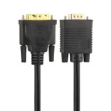 VGA 15Pin Male to DVI 24+5 Pin Male Cable  1.5M(Black)