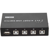 FENGJIE FJ-IA4B-C 4 Ports High Speed USB 2.0 Key-Press Switcher Share Switch Box for PC Computer Scanner Printer