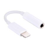 8 Pin to 3.5mm Jack Headphone Connector Converter Audio Adapter(White)
