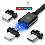 2 PCS ESSAGER Smartphone Fast Charging and Data Transmission Magnetic Cable with Micro USB Magnetic Head, Cable Length: 1m(Silver)