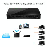 Tenda SG108 100/1000M Desktop Network Switch 8 Port Gigabit Desktop Switch Ethernet Switch LAN Hub(UK Plug)