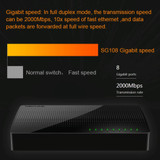 Tenda SG108 100/1000M Desktop Network Switch 8 Port Gigabit Desktop Switch Ethernet Switch LAN Hub(UK Plug)