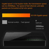 Tenda SG108 100/1000M Desktop Network Switch 8 Port Gigabit Desktop Switch Ethernet Switch LAN Hub(US Plug)