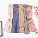 Summer Ice Silk Drooping Wide-Leg Pants High-Waisted Loose Straight Leg Lounge Pants, Size: M(Grey)