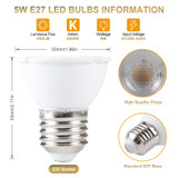 E27-7LED 5W No Strobe LED Spotlight, AC220V (White Light)