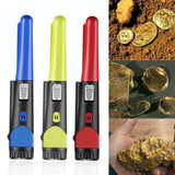 Handheld Metal Detector LCD Display Gold Treasure Hunter with Flashlight(Orange)