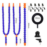 Phone PCB Circuit Board Repair Fixed Folder Welding Assisted DIY Model Clamping Tool, Style: 5 Claws+Magnifying Glass (Black)