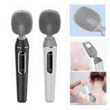 Electric Bath Brush Silicone Vibration Long-handled Back Spa Shower(White)