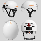 Foxwear V6 Pro 4K HD Anti-Shake Video Recorder Cycling Smart Helmet, Size: 54-61cm(White)