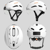 Foxwear V8 Pro 4K HD Anti-Shake Video Recorder Cycling Smart Helmet, Size: 54-58cm(White)