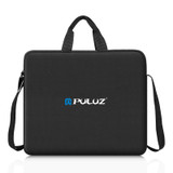 PULUZ 14 inch Ring LED Lights Portable Zipper Storage Bag Shoulder Handbags, Size: 43cm x 38cm x 3cm (Black)