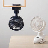 D601Y Portable USB Clip-on Oscillating Small Fan (Dark Blue)