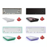 Dual-mode Bluetooth/Wireless Customized Hot Swap Mechanical Keyboard Kit + Red Shaft, Color: Purple