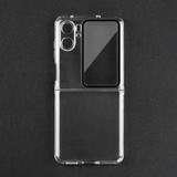 For OPPO Find N2 Flip Transparent TPU Phone Case + Lens Film